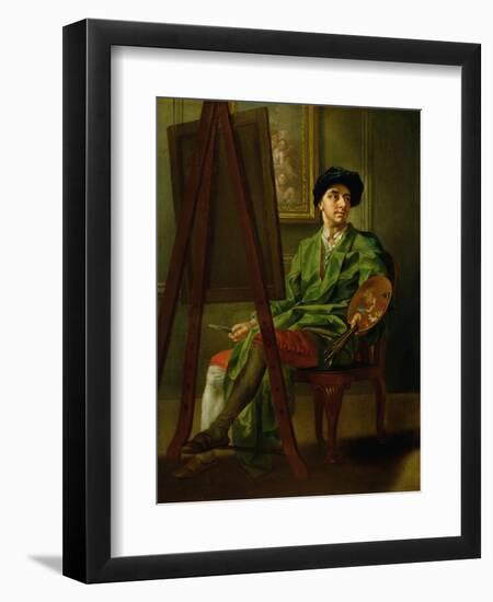 Portrait of the Artist at His Easel-Francis Hayman-Framed Giclee Print