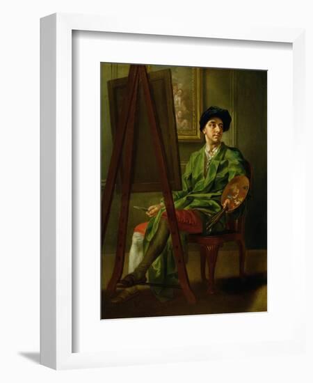 Portrait of the Artist at His Easel-Francis Hayman-Framed Giclee Print