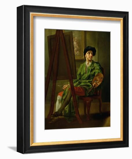 Portrait of the Artist at His Easel-Francis Hayman-Framed Giclee Print