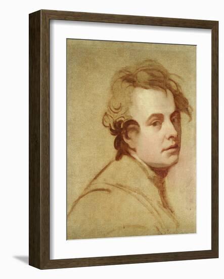 Portrait of the Artist, Bust Length-George Romney-Framed Giclee Print