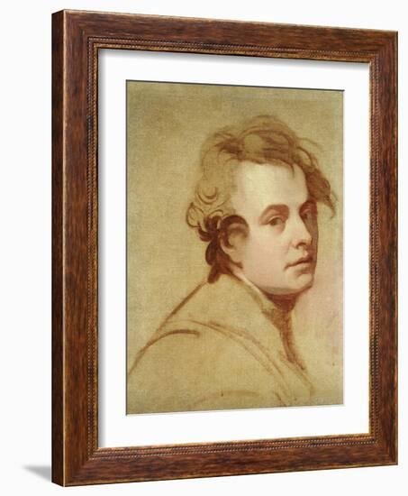 Portrait of the Artist, Bust Length-George Romney-Framed Giclee Print