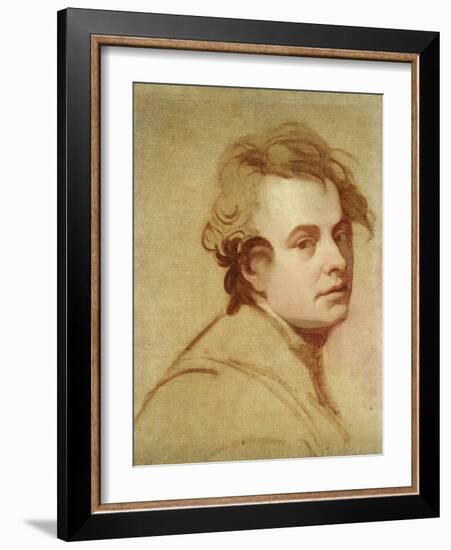 Portrait of the Artist, Bust Length-George Romney-Framed Giclee Print