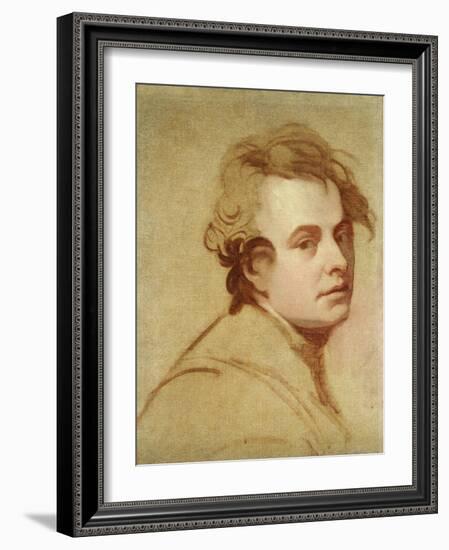 Portrait of the Artist, Bust Length-George Romney-Framed Giclee Print