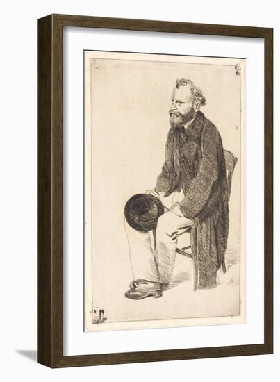 Portrait of the Artist Édouard Manet (1832-188)-Edgar Degas-Framed Giclee Print