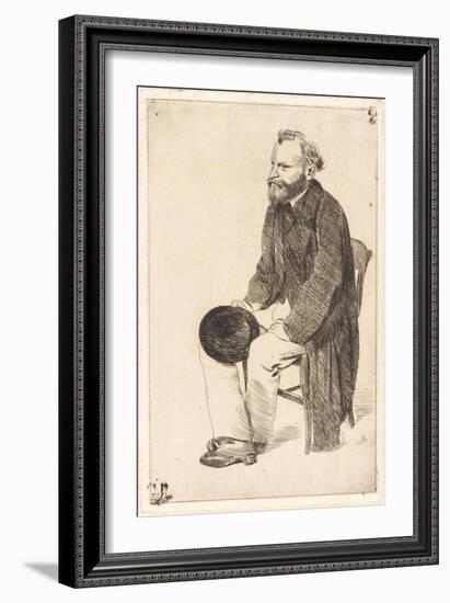 Portrait of the Artist Édouard Manet (1832-188)-Edgar Degas-Framed Giclee Print