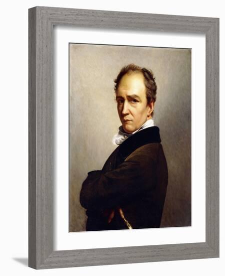 Portrait of the Artist Holding a Stylus-Francois Joseph Navez-Framed Giclee Print