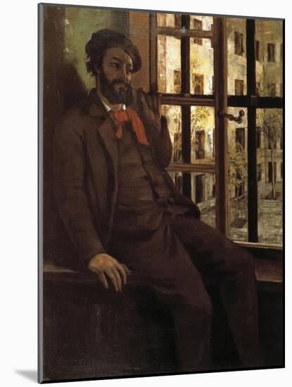 Portrait of the Artist in Sainte Pelagie, 1873-1874-Gustave Courbet-Mounted Giclee Print
