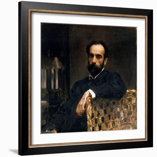 Portrait of the Artist Isaak Ilyich Levitan (1860-1900), 1893-Valentin Aleksandrovich Serov-Framed Giclee Print