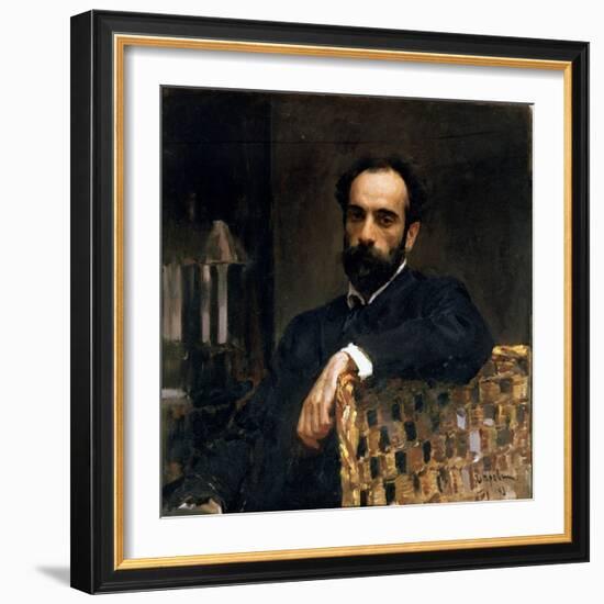 Portrait of the Artist Isaak Ilyich Levitan (1860-1900), 1893-Valentin Aleksandrovich Serov-Framed Giclee Print