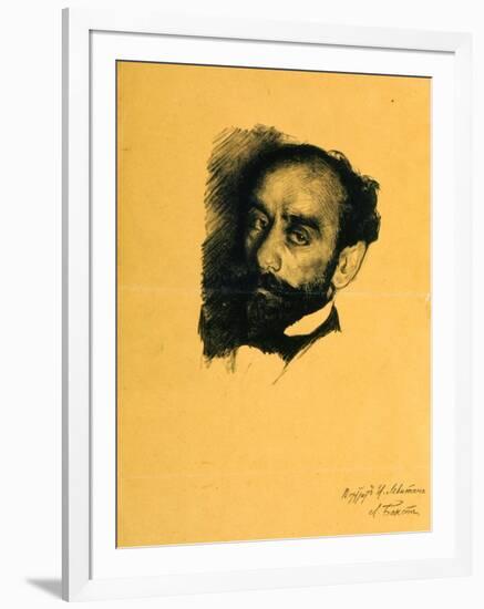 Portrait of the Artist Isaak Levitan, 1899-Leon Bakst-Framed Premium Giclee Print