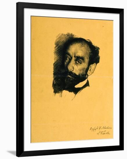 Portrait of the Artist Isaak Levitan, 1899-Leon Bakst-Framed Premium Giclee Print