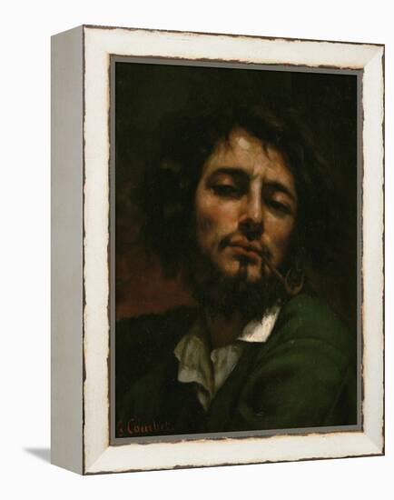 Portrait of the Artist (L'Homme a La Pipe), 1849-Gustave Courbet-Framed Premier Image Canvas