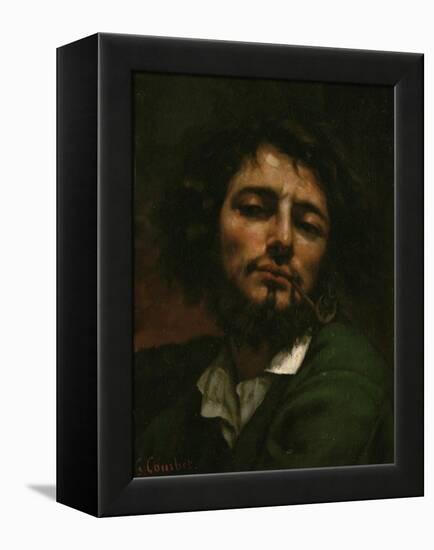 Portrait of the Artist (L'Homme a La Pipe), 1849-Gustave Courbet-Framed Premier Image Canvas
