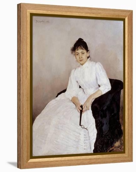 Portrait of the Artist Maria Yakunchikova-Weber (1870-190), 1885-1887-Valentin Alexandrovich Serov-Framed Premier Image Canvas