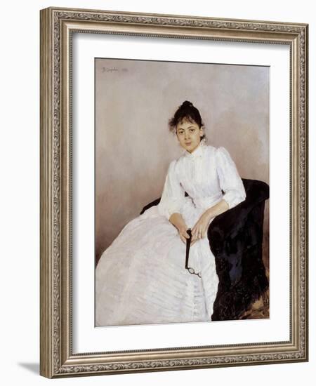 Portrait of the Artist Maria Yakunchikova-Weber (1870-190), 1885-1887-Valentin Alexandrovich Serov-Framed Giclee Print
