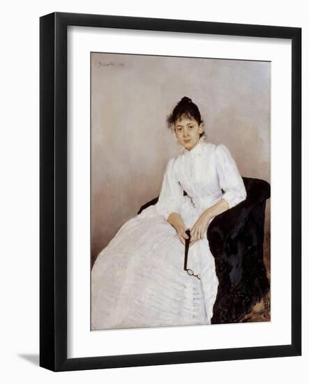 Portrait of the Artist Maria Yakunchikova-Weber (1870-190), 1885-1887-Valentin Alexandrovich Serov-Framed Giclee Print