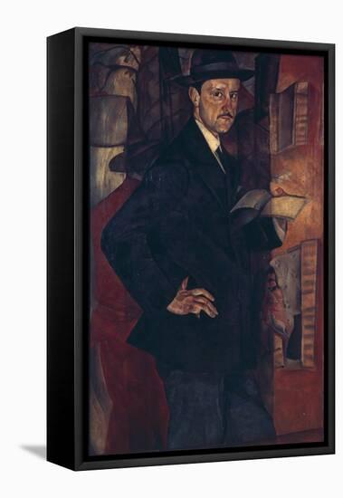 Portrait of the Artist Mstislav Dobuzhinsky (1875-195), 1917-Boris Dmitryevich Grigoriev-Framed Premier Image Canvas