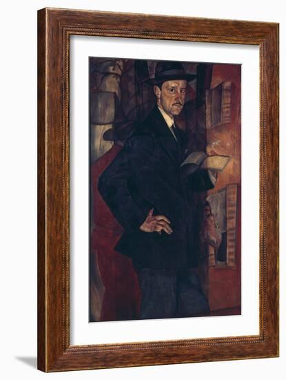 Portrait of the Artist Mstislav Dobuzhinsky (1875-195), 1917-Boris Dmitryevich Grigoriev-Framed Giclee Print