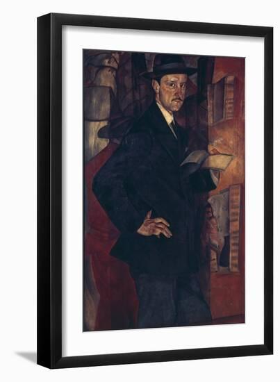 Portrait of the Artist Mstislav Dobuzhinsky (1875-195), 1917-Boris Dmitryevich Grigoriev-Framed Giclee Print