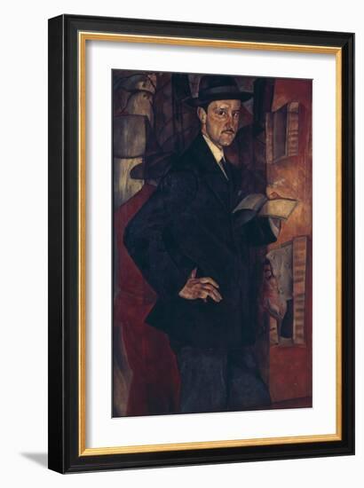 Portrait of the Artist Mstislav Dobuzhinsky (1875-195), 1917-Boris Dmitryevich Grigoriev-Framed Giclee Print