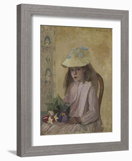 Portrait of the Artist’s Daughter, 1872-Camille Pissarro-Framed Giclee Print