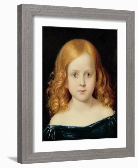 Portrait of the Artist's Daughter-Charles West Cope-Framed Giclee Print