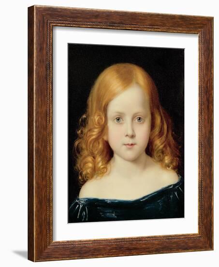 Portrait of the Artist's Daughter-Charles West Cope-Framed Giclee Print