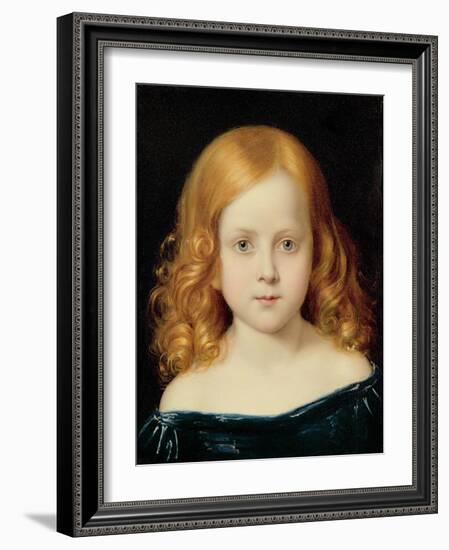 Portrait of the Artist's Daughter-Charles West Cope-Framed Giclee Print