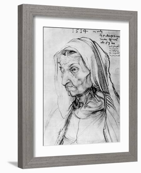 Portrait of the Artist's Mother, 1514-Albrecht Durer-Framed Giclee Print