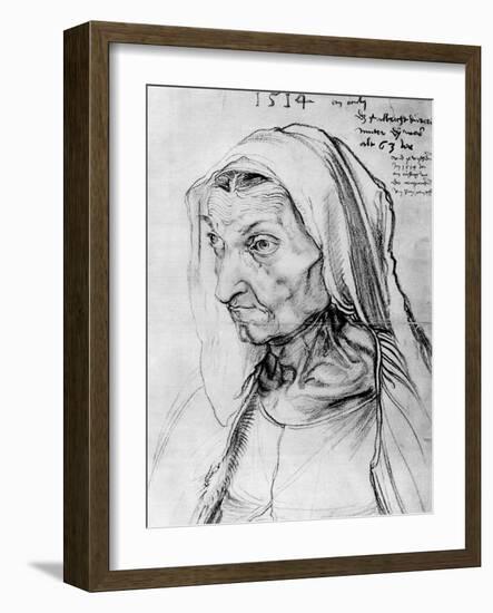 Portrait of the Artist's Mother, 1514-Albrecht Durer-Framed Giclee Print