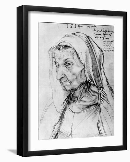 Portrait of the Artist's Mother, 1514-Albrecht Durer-Framed Giclee Print