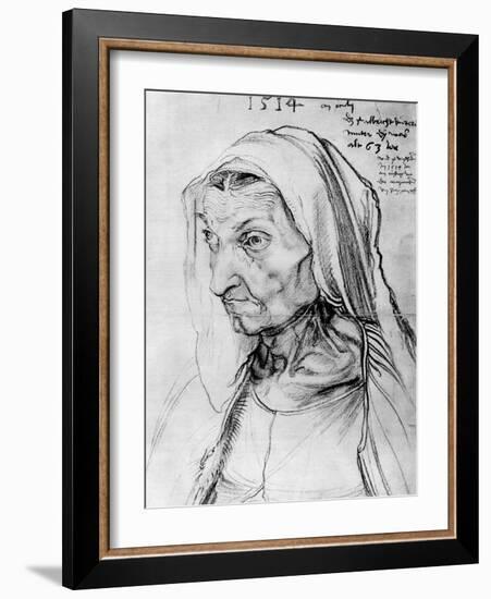 Portrait of the Artist's Mother, 1514-Albrecht Durer-Framed Giclee Print