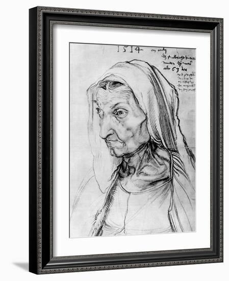 Portrait of the Artist's Mother, 1514-Albrecht Durer-Framed Giclee Print