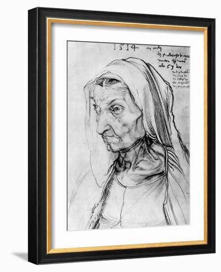 Portrait of the Artist's Mother, 1514-Albrecht Durer-Framed Giclee Print