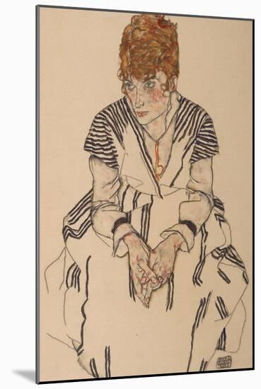 Portrait of the Artist's Sister-In-Law, Adele Harms, 1917-Egon Schiele-Mounted Giclee Print