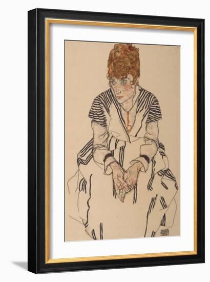 Portrait of the Artist's Sister-In-Law, Adele Harms, 1917-Egon Schiele-Framed Giclee Print