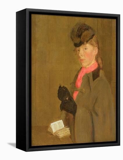 Portrait of the Artist's Sister, Winifred-Gwen John-Framed Premier Image Canvas