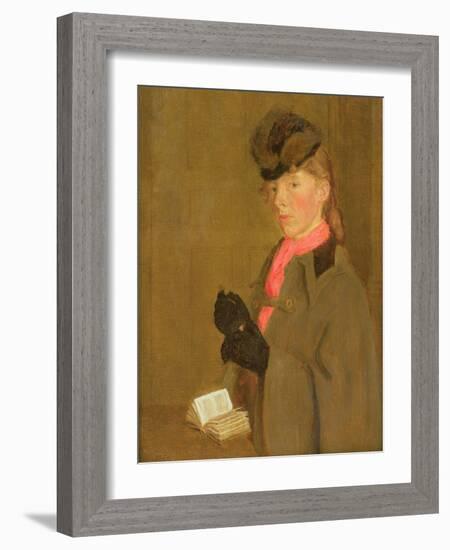 Portrait of the Artist's Sister, Winifred-Gwen John-Framed Giclee Print