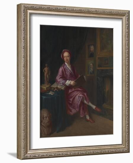 Portrait of the Artist's Son, Jonathan Richardson the Younger, in His Study-Jonathan Richardson-Framed Giclee Print