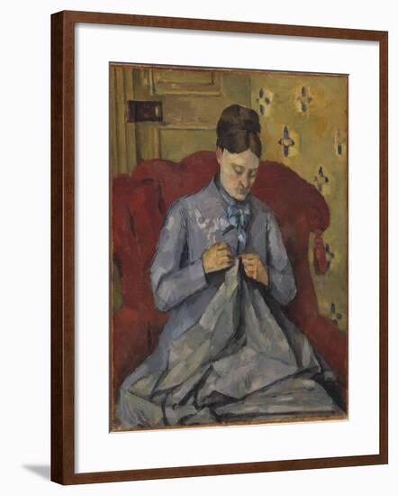Portrait of the Artist's Wife, 1877-Paul Cezanne-Framed Giclee Print