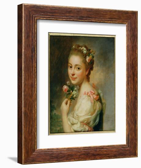 Portrait of the Artist's Wife, Marie Suzanne, 1763-Alexander Roslin-Framed Giclee Print