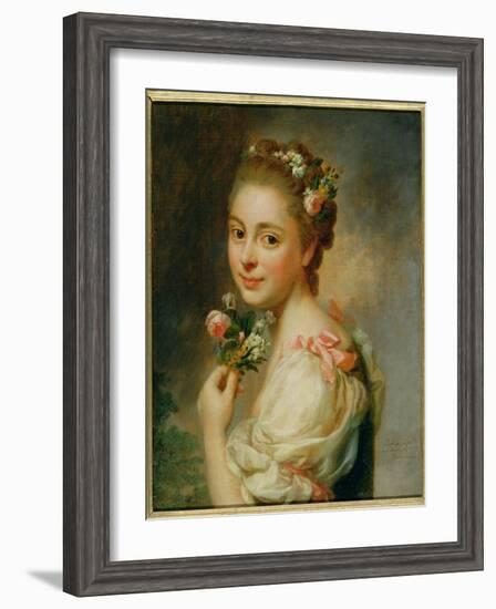 Portrait of the Artist's Wife, Marie Suzanne, 1763-Alexander Roslin-Framed Giclee Print
