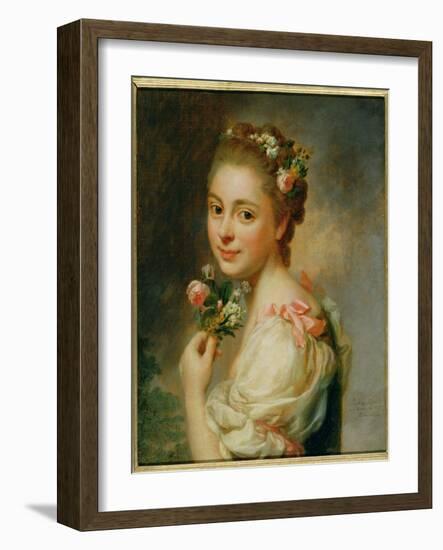 Portrait of the Artist's Wife, Marie Suzanne, 1763-Alexander Roslin-Framed Giclee Print