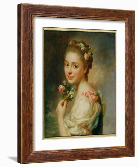 Portrait of the Artist's Wife, Marie Suzanne, 1763-Alexander Roslin-Framed Giclee Print