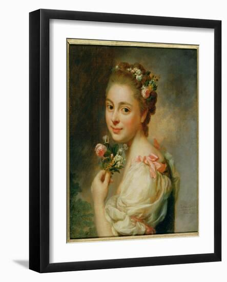 Portrait of the Artist's Wife, Marie Suzanne, 1763-Alexander Roslin-Framed Giclee Print