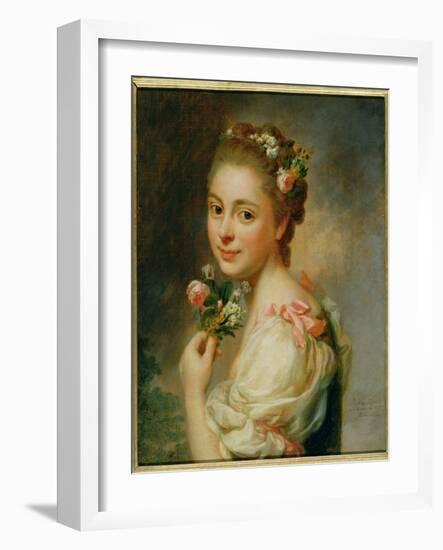 Portrait of the Artist's Wife, Marie Suzanne, 1763-Alexander Roslin-Framed Giclee Print