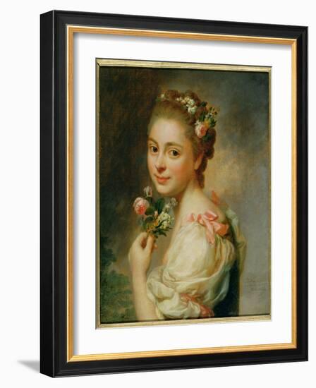 Portrait of the Artist's Wife, Marie Suzanne, 1763-Alexander Roslin-Framed Giclee Print