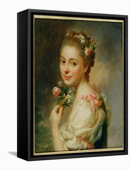 Portrait of the Artist's Wife, Marie Suzanne, 1763-Alexander Roslin-Framed Premier Image Canvas