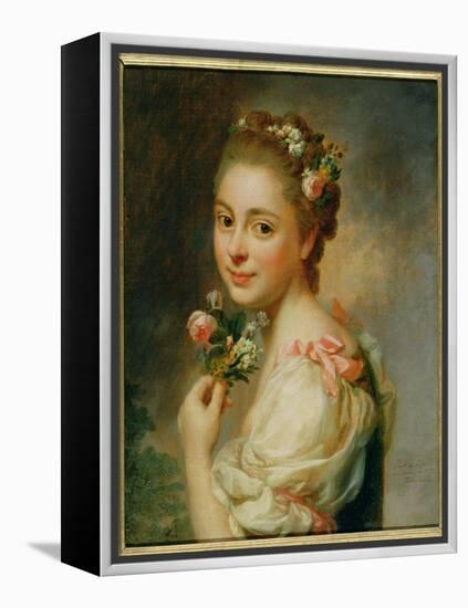 Portrait of the Artist's Wife, Marie Suzanne, 1763-Alexander Roslin-Framed Premier Image Canvas