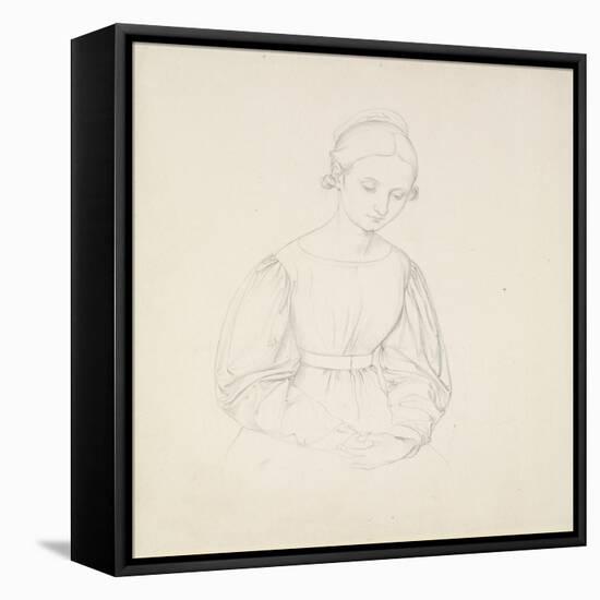 Portrait of the Artist's Wife, Nina, C. 1830-Friedrich Overbeck-Framed Premier Image Canvas